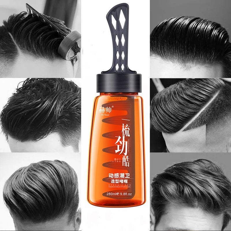 Men's Oil Head Hair Gel Pomade Hair-styling Gel Comb